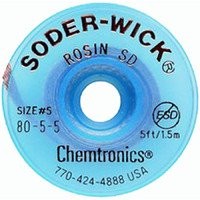 Soder-Wick - 80-5-5 Desolder Braid, Rosin Flux.110''W x 5'L
