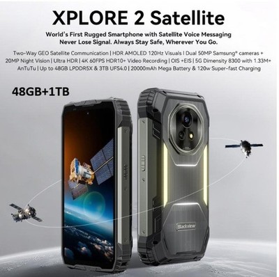 Blackview Xplore 2 Satellitentelefon 48GB+1TB 6,73'' 5G Android 15 robust