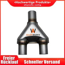 Universell Edelstahl Auspuffrohr Y Rohr Adapter 2.5"Single 2.25" Dual 13"(L) NEU
