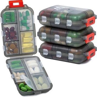Tablettenbox 7 Tage 4er Set Pillendose Medikamentenbox grau
