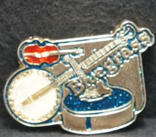 XE03118 NOS VINTAGE 1970s BLUEGRASS FOLK MUSIC INSTRUMENTS MENS BELT BUCKLE