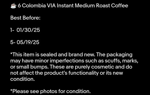 6 Starbucks VIA Instant Coffee Colombia Medium Roast 48 Packet Read - Picture 11 of 11