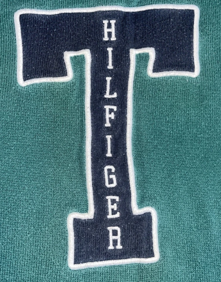 Suéter Tommy Hilfiger Tejido Cuello Redondo M “T” Logo Bordado Pullover Y2K Foto 3 de 4