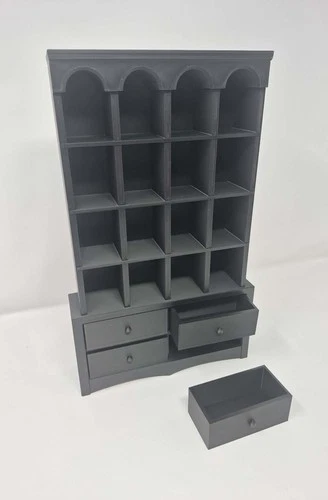 1:6 Scale Vintage Style Bookshelf - Elegant Library Furniture for Barbie / 12"