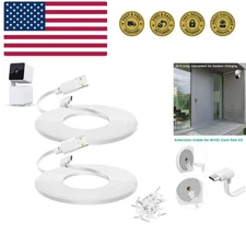 2-Pack 30 ft Extension Cable for WYZE Cam Pan V3 Outdoor Camera, Micro USB 90...