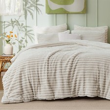 Bedsure Fluffy Comforter Set California King Size - Super Soft Faux Fur Bed ...