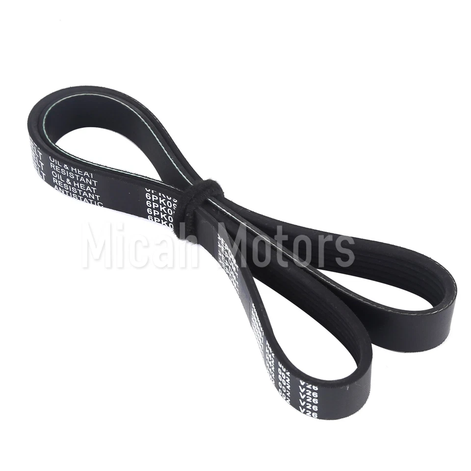 EPDM Serpentine Belt AC Fit for 1987 Porsche 944 2.5L GAS SOHC DOHC 6PK990 - Image 4 of 4