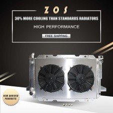 Fan Shroud Radiator For Ford Bronco F-150 F-250 F-350 F53 1985-97 3row At Fan Shroud Radiator For Ford Bronco F-150 F-250 F-350 F53 1985-97 3row At