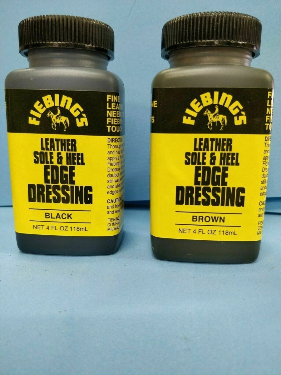 Fiebing's Leather Sole and Heel Edge Dressing Brown 4oz for sale online |  eBay