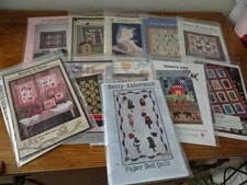 Lot 12 Vtg Quilt Patterns-fun collection-mix of themes makers-view photos