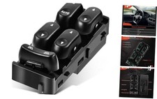 Front Driver Side Master Power Window Switch Compatible with Ford Mercury