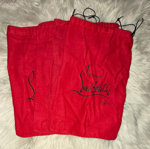 Christian Louboutin Paris Red Drawstring Shoe Dust Bag / Dust Bag Pouch