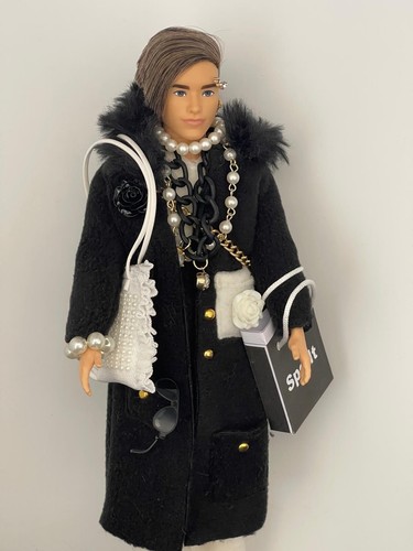 Ken doll new restyled in handmade designed luxury clothes fashion accessories jj
