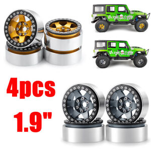 4p 1.9" Aluminum Beadlock Wheels Set For 1/10 RC Axial SCX10 RC4WD D90 TRX4 CC01