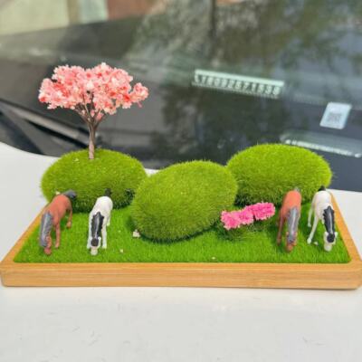 Kunstrasenmatten Bambus Holztabletts Miniatur Garten Gras Modellbasis  Basteln | eBay.de