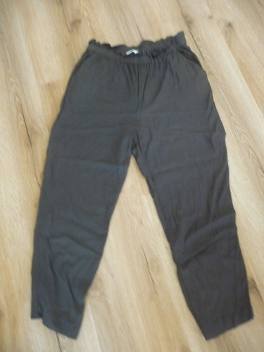 H&M Leichte Hose Viskose Dehnbund dunkelgrün Gr.40