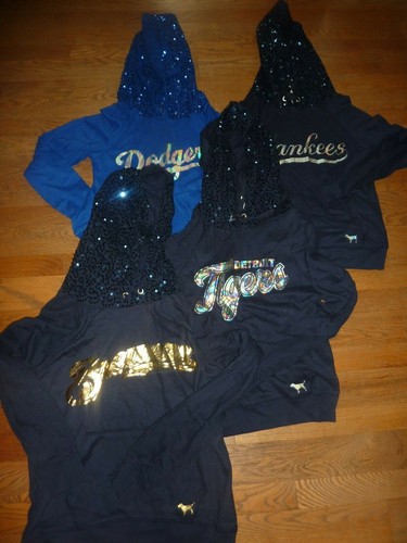 victoria's secret pink dodgers hoodie