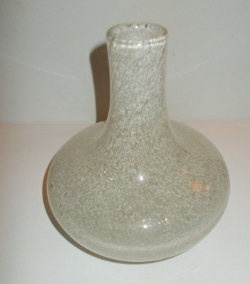 Vase Schaumglas Luftblasen weiß Abriss Friedrich? Schott? Zwiesel? 2 Kg! Vintage