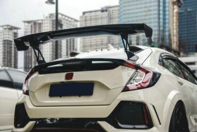 For Honda Civic FK7 FK8 VTX2 Style Fiber Glass Rear GT Spoiler Wing Unpainted