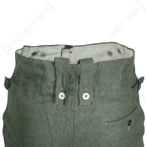 Ejercito Aleman Campo Gris M43 Pantalones De Lana - Todos Los Tamanos - WW2 HEER - Imagen 2 de 2