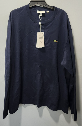 Lacoste Classic Fit Men's Long Sleeve Henley T-shirts Size XXL 7 Navy Blue