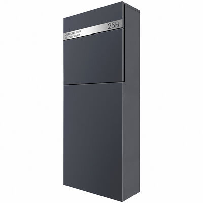 MOCAVI SBox 315 Standbriefkasten groß anthrazit-grau mit Personalisierung schmal