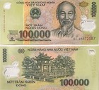 100,000 Vietnam Dong VND Uncirculated UNC Banknote Currency Money Polymer 1piece