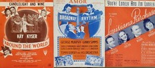VERA ZORINA, LENA HORNE, GINNY SIMMS - LOT OF 3 VINTAGE ORIGINAL 1940sQ