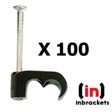 TWIN SATELLITE CABLE CLIPS SKY CT63 WF65 SHOTGUN DOUBLE X 100  BLACK