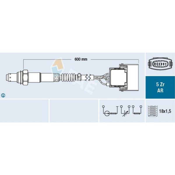 FAE Lambdasonde Regelsonde Passend FüR Opel Zafira B 2.2 75145-image