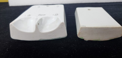 4 Vintage Ceramic Wall Pockets Japan Luster Sailboat Apple Woman Riding Donkey - Picture 13 of 14