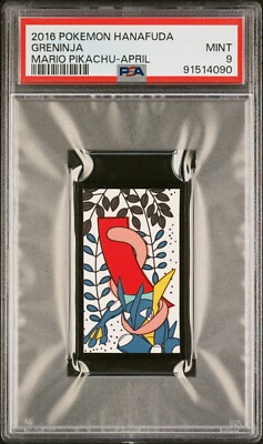 Pokemon Greninja April Mario Pikachu Hanafuda 2016 PSA 9 Pokemon Greninja April Mario Pikachu Hanafuda 2016 PSA 9