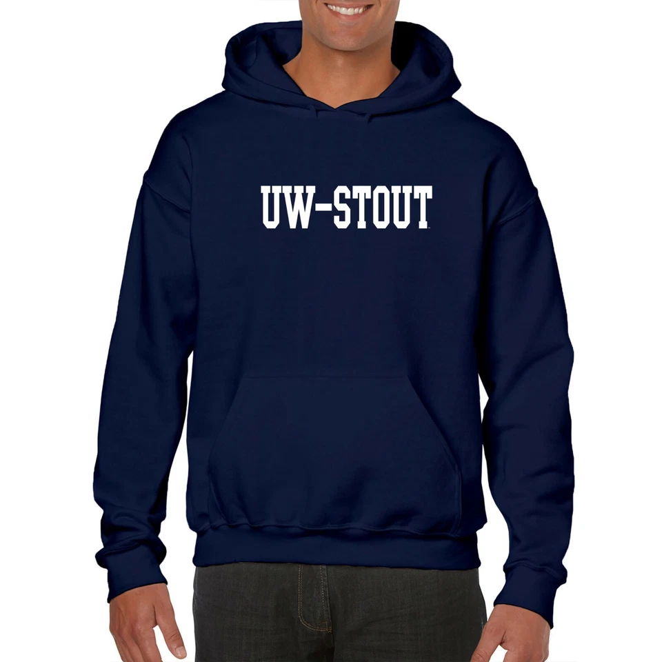 Wisconsin-Stout Blue Devils Basic Block Hoodie - Navy - Image 4 of 4