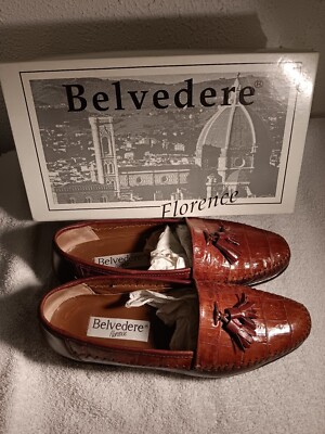 Belvedere Florence Loafer Shoes Brown Genuine Crocodile  display picture 2