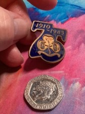 Vintage Metal Girl Guides Enamel Pin Badge 1910-1985 75th Anniversary