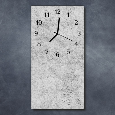 Tulup Glasuhr Wanduhr Küchenuhr Echt-Glas 30x60 Wand Grau