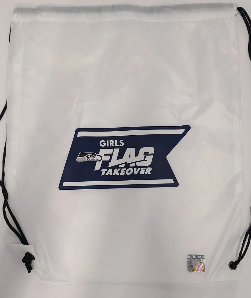 海鹰队 NFL 许可迷你 12 旗子和抽绳女孩足球组合 — 第 2/4 张图片