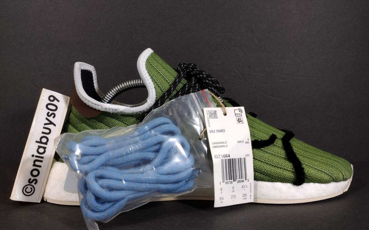 Adidas Pharrell Williams Hu NMD Shoes Mens Size 10 Green Boost Running Sneakers Mens Adidas HU NMD running dog green Pharrell X size 7.5 | eBay main image 2