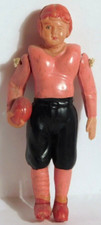 CELLULOID FOOTBALL PLAYER BLOW-MOLDED MOVABLE ARMS DOLL FIGURINE JAPAN 4" NO.5