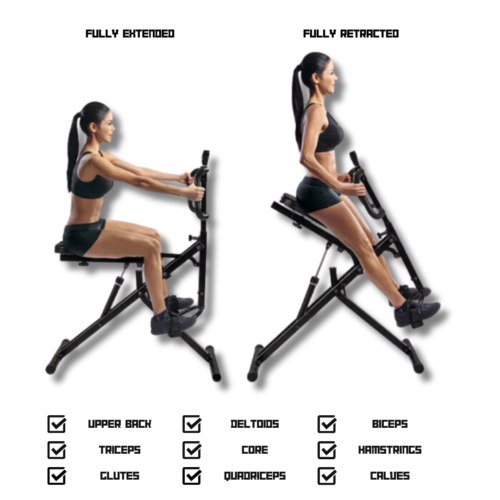 Total Crunch Power Rider Bauch und Kniebeuge Fitness Trainingsgerät Gesäß Cardio - Bild 3 von 7