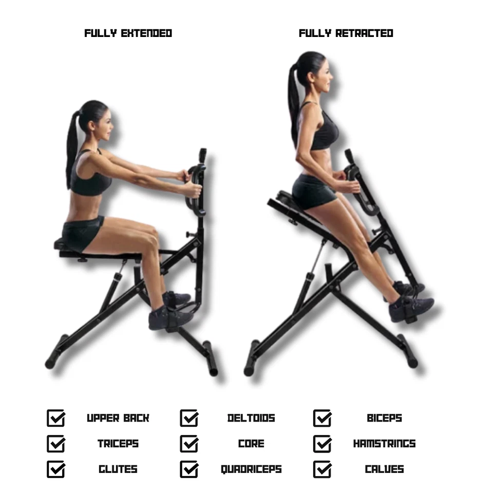 Total Crunch Power Rider Máquina de entrenamiento de abdominales y sentadillas Cardio para glúteos Foto 3 de 4