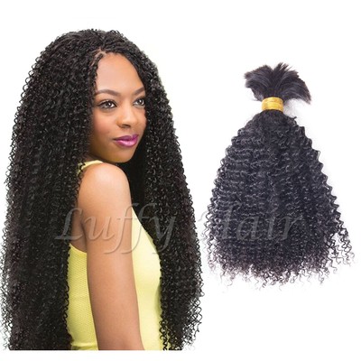 Afro Hair Bulk Brazilian Virgin Human Hair Extension Kinky Curly