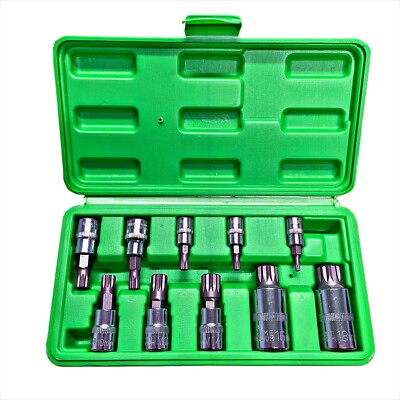 Tool Kingdom 10 Stck. Dreifach Vierkant Spline Bit Steckschlüssel