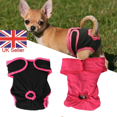 M-XL Female Pet / Dog Pants Bitch Heat In Season Menstrual Sanitary Nappy Diaper - Picture 2 of 21