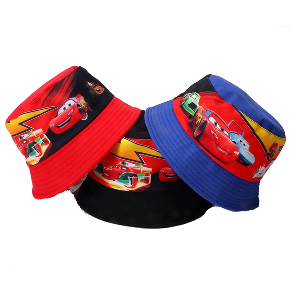 Baby Toddler Cartoon Car Bucket Beach Sun Hat Kids Boy Girl Fisherman Cap Summer - Image 3 of 4