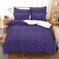 3D Planet Moon Constellation Quilt Cover Set Duvet Cover Bedding Pillowcases