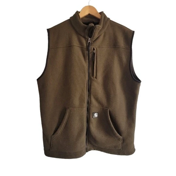 Carthartt Men's Army Green Knit Vest Size Large Farm Core Classic Outdoors