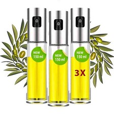 3 pz Spruzzatore Olio 150 ml, Spruzzino Olio per Friggitrice ad Aria