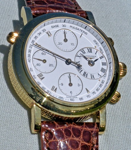 Crono Rattrapante Longines Francillon oro 18kt Rarissimo 1998 Nuovo NOS Completo - Imagen 21 de 24