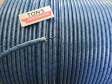 8mm Suppression Core Braided Cloth Blue With Black Tracers Spark Plug Wire Foot 8mm Suppression Core Braided Cloth Blue With Black Tracers Spark Plug Wire Foot